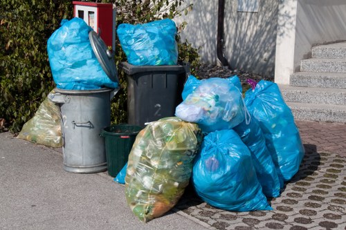 Illustration of a cleaned and organized garage in West Byfleet